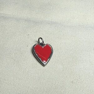 James Avery Enamel Heart Charm Red